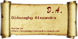 Diószeghy Alexandra névjegykártya